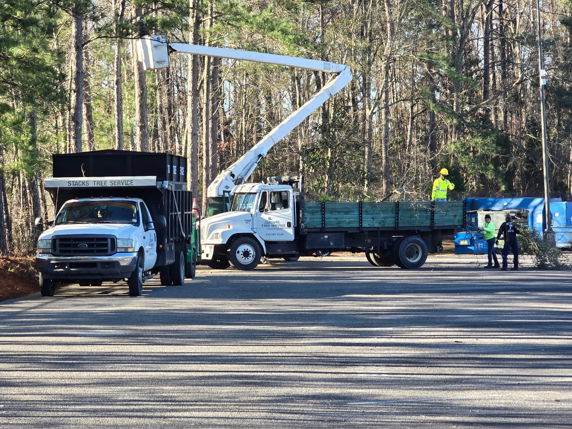 Stacks Tree Service fleet on the job — Stacks Tree Service, Summerville SC